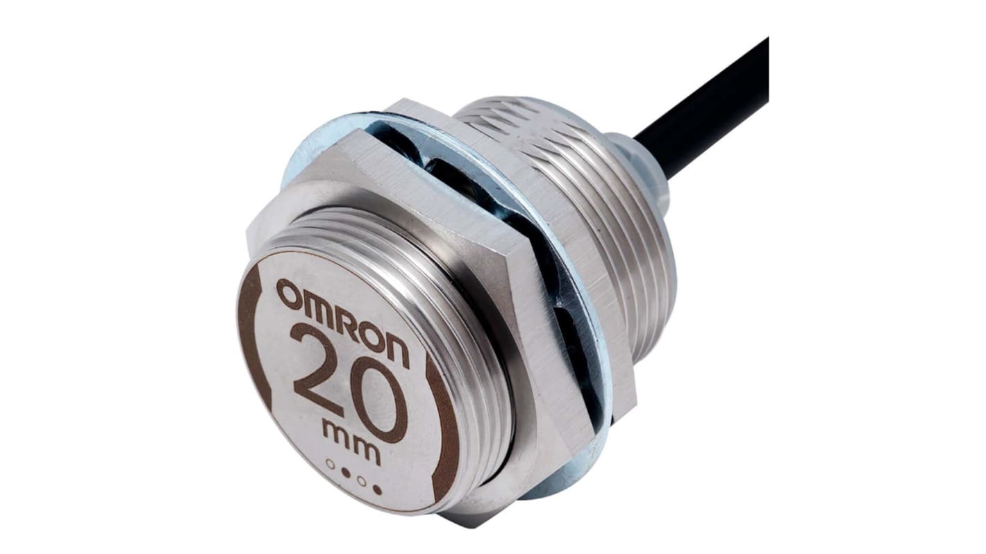 Omron Inductive Barrel-Style Proximity Sensor, M30 x 1.5, 20 mm Detection, PNP Output, 10 → 30 V, IP67