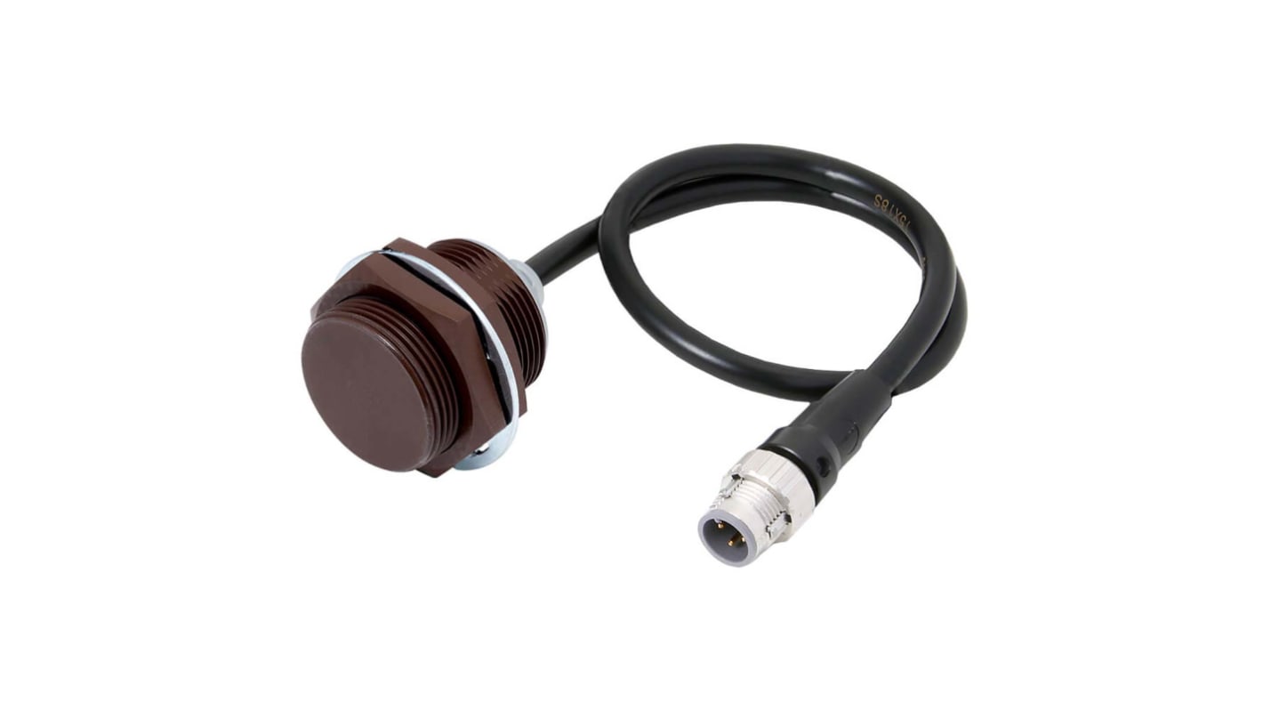 Omron Inductive Barrel-Style Proximity Sensor, M30 x 1.5, 20 mm Detection, NPN Output, 10 → 30 V, IP67