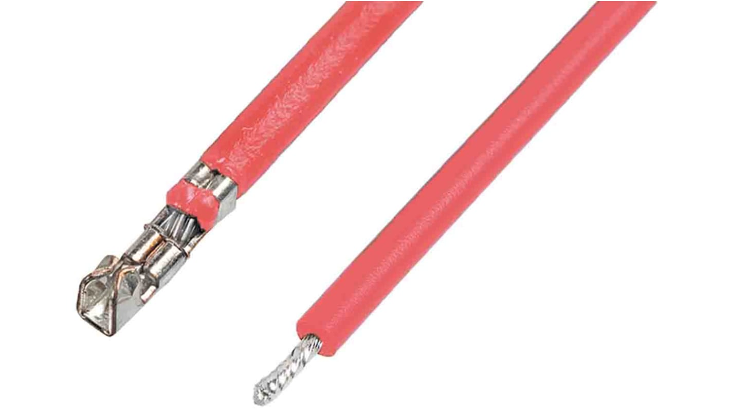 Molex PicoBlade Vorverdrahtete Crimp-Kontakte verzinnt, Rot 26AWG, 75mm