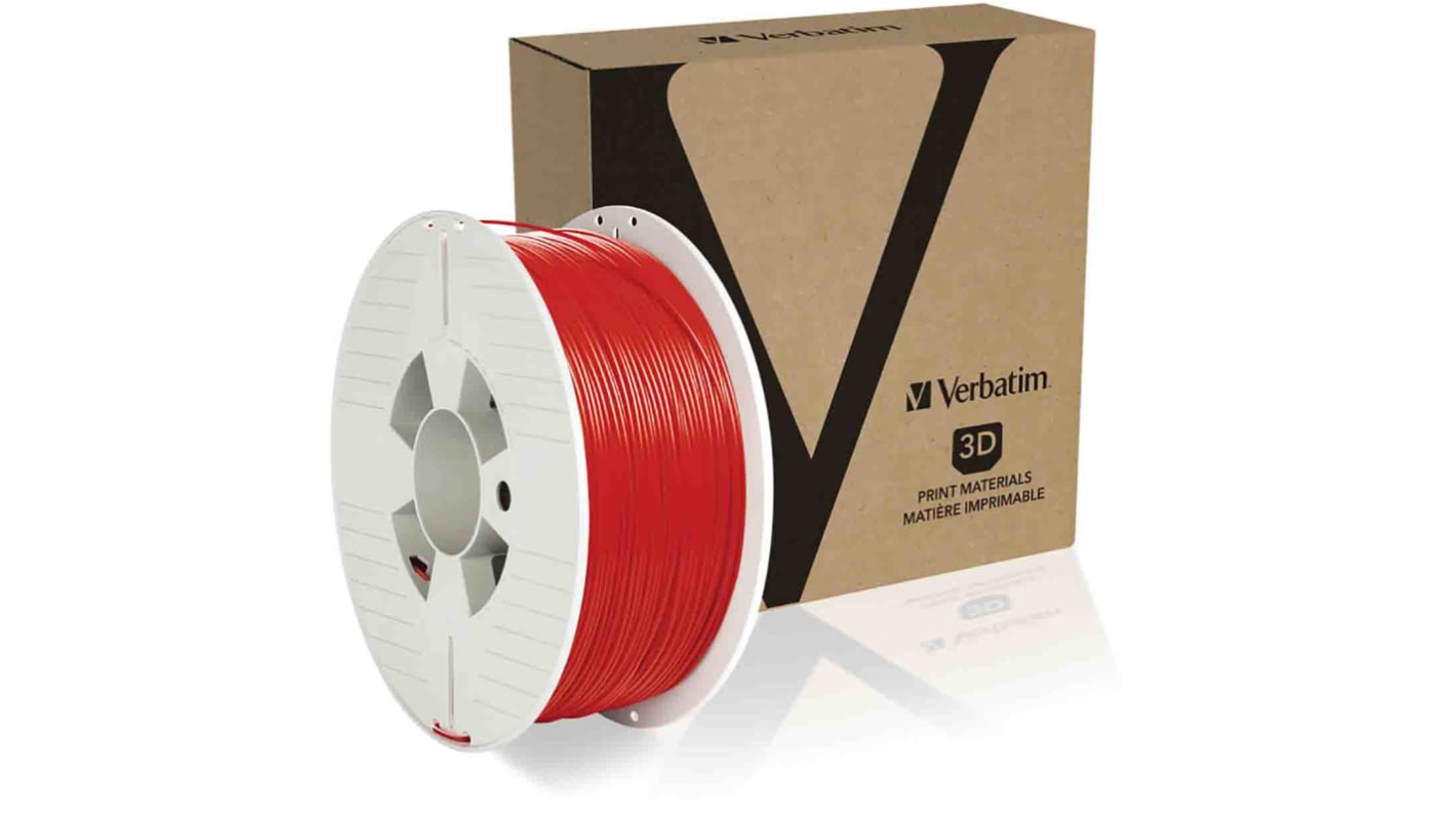 Verbatim 1.75mm Red PET-G 3D Printer Filament, 1kg