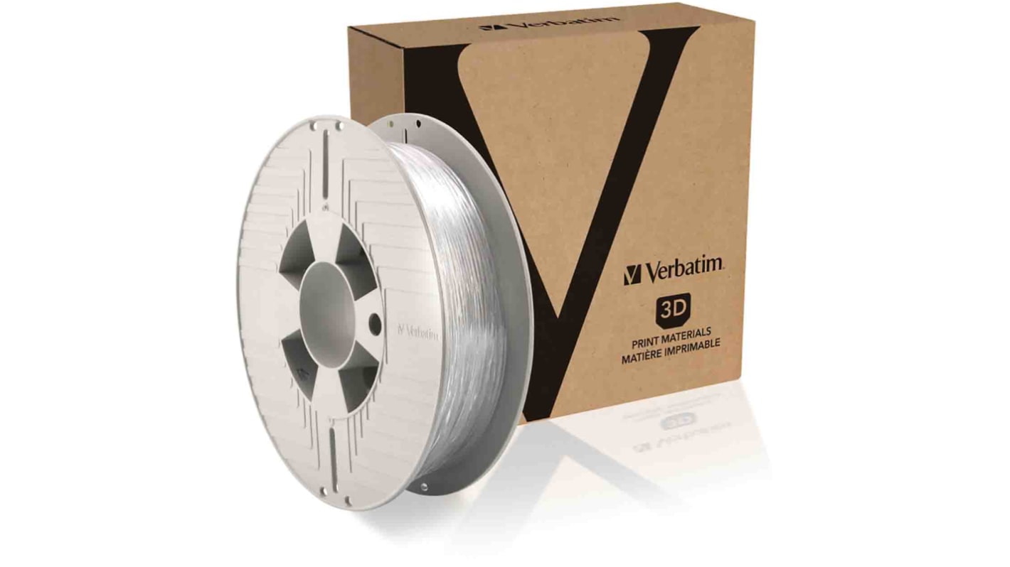 Verbatim 1.75mm Transparent DURABIO 3D Printer Filament, 500g