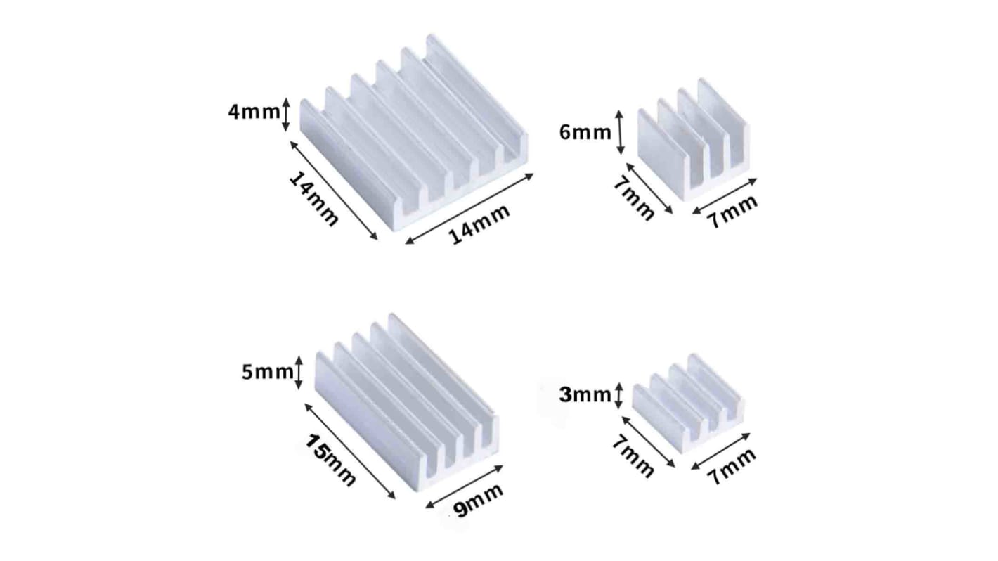 52Pi Aluminum Heat Sink Pack for Raspberry Pi 4B