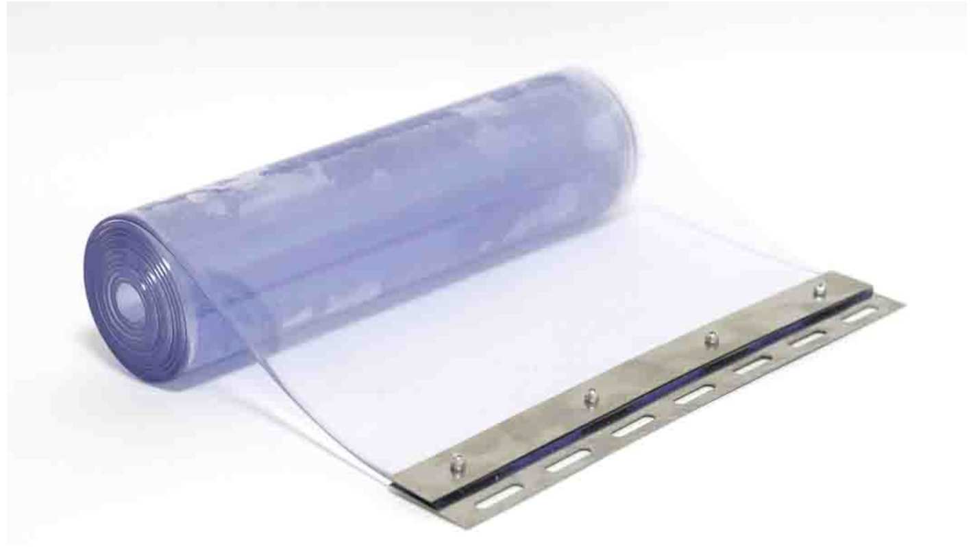 RS PRO Clear 3m PVC STRIP CURTAINS for Industrial, 200mm x 2mm
