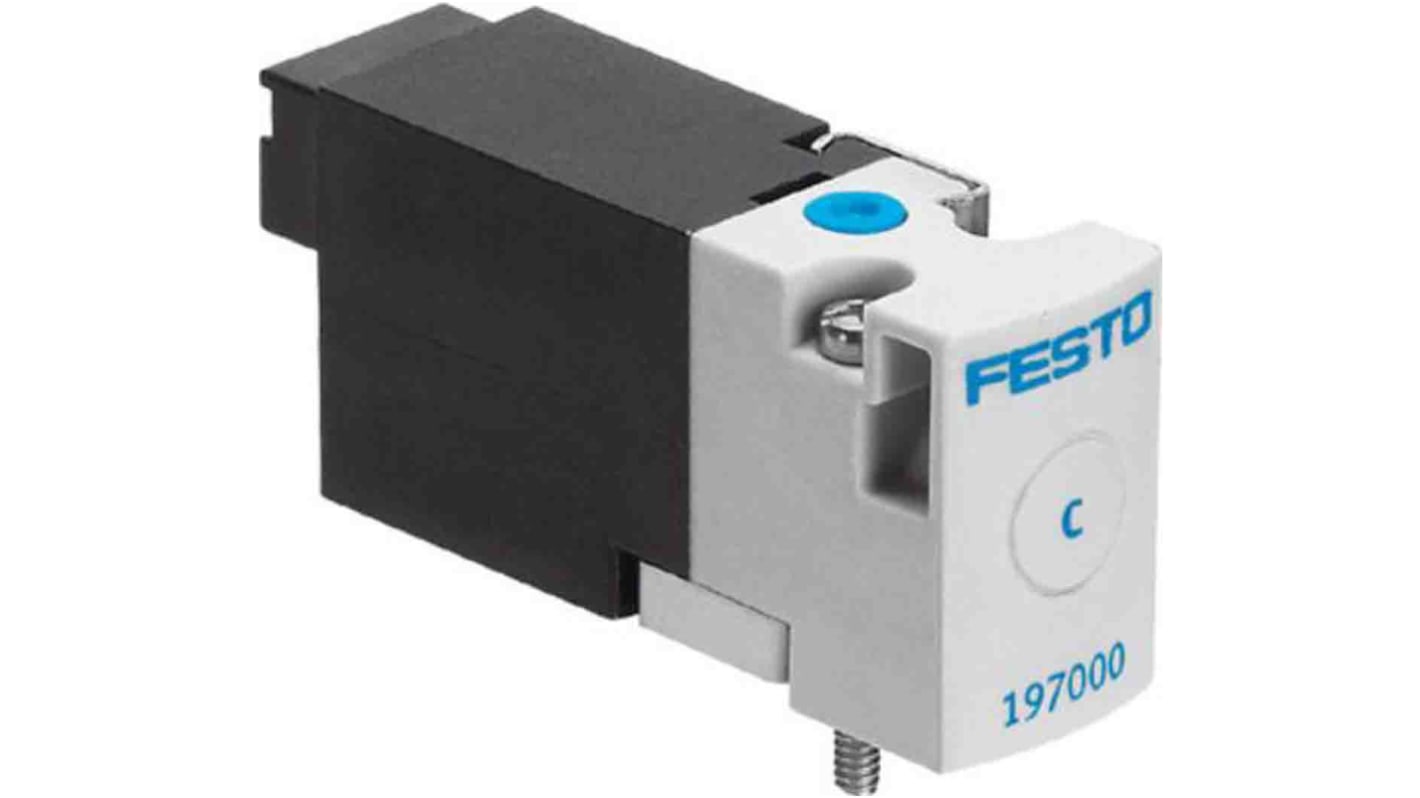 Festo 2/2 Closed Monostable Solenoid Valve - Electrical MHA1 Series 24V dc, 197038