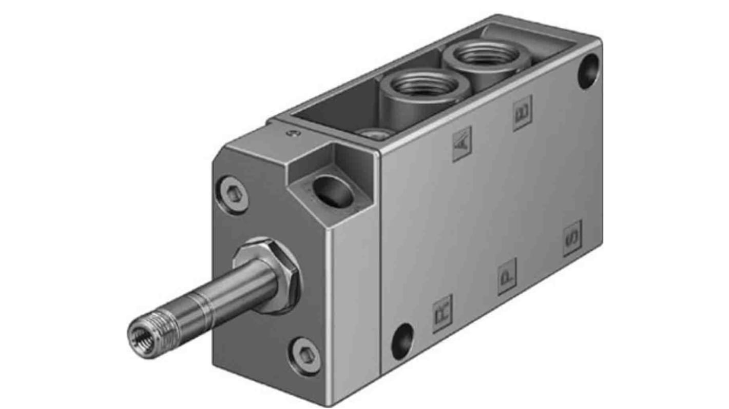 Elettrovalvola a Solenoide Festo, G 1/4, funzione 5/2 Monostable, azionamento Elettrico