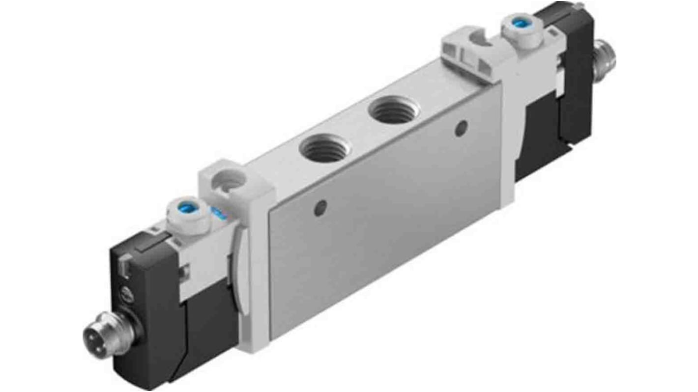 Festo 2x3/2 Closed, Monostable Solenoid Valve - Electrical G 1/8 VUVG Series, 8031505