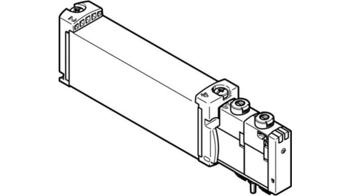 Válvula de solenoide Festo, Serie VUVG, Función 5/3 Closed, Sistemas eléctricos, Colector