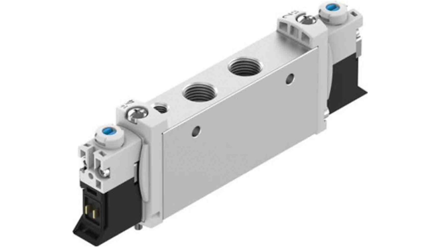 Festo 电磁阀, 汇流板安装, 2通道, G 1/8接口, 最大780L/min
