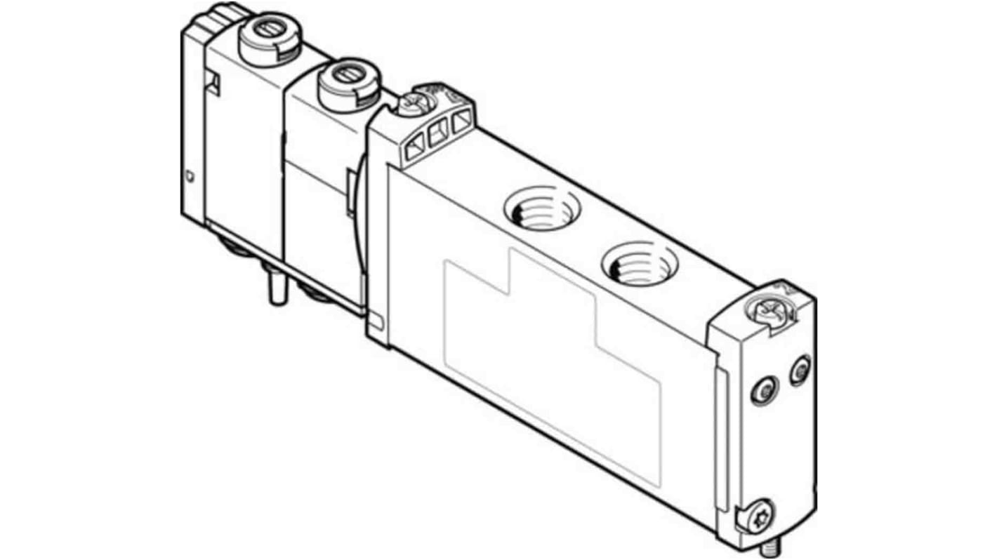 Festo VUVG 573470 Magnetventil 5/2 Monostable Verteiler G1/8, Elektrisch-betätigt