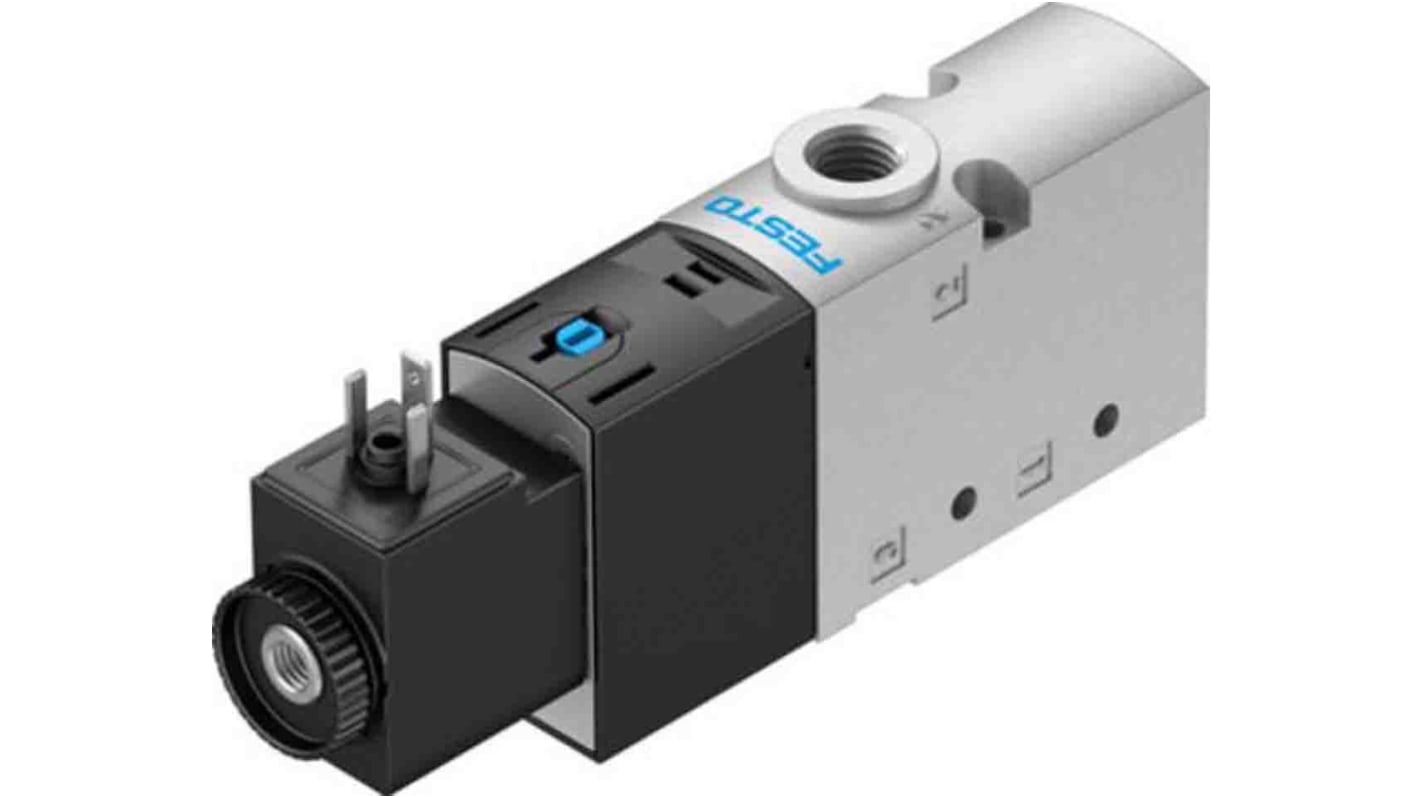 Festo 3/2 Closed, Monostable Solenoid Valve - Electrical G 1/8 VUVS Series, 575271
