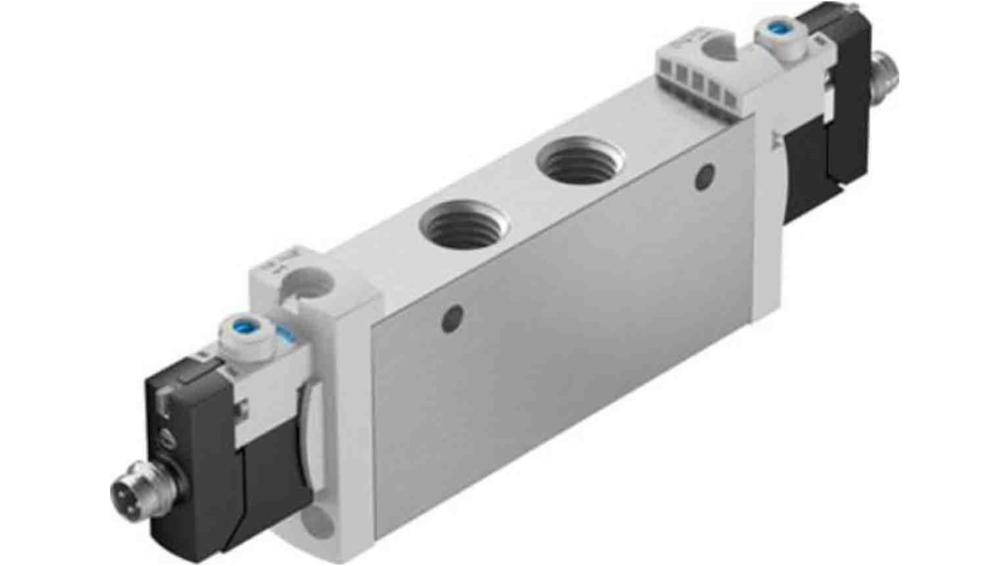 Festo 2x3/2 Closed, Monostable Solenoid Valve - Electrical G 1/4 VUVG Series, 8031527