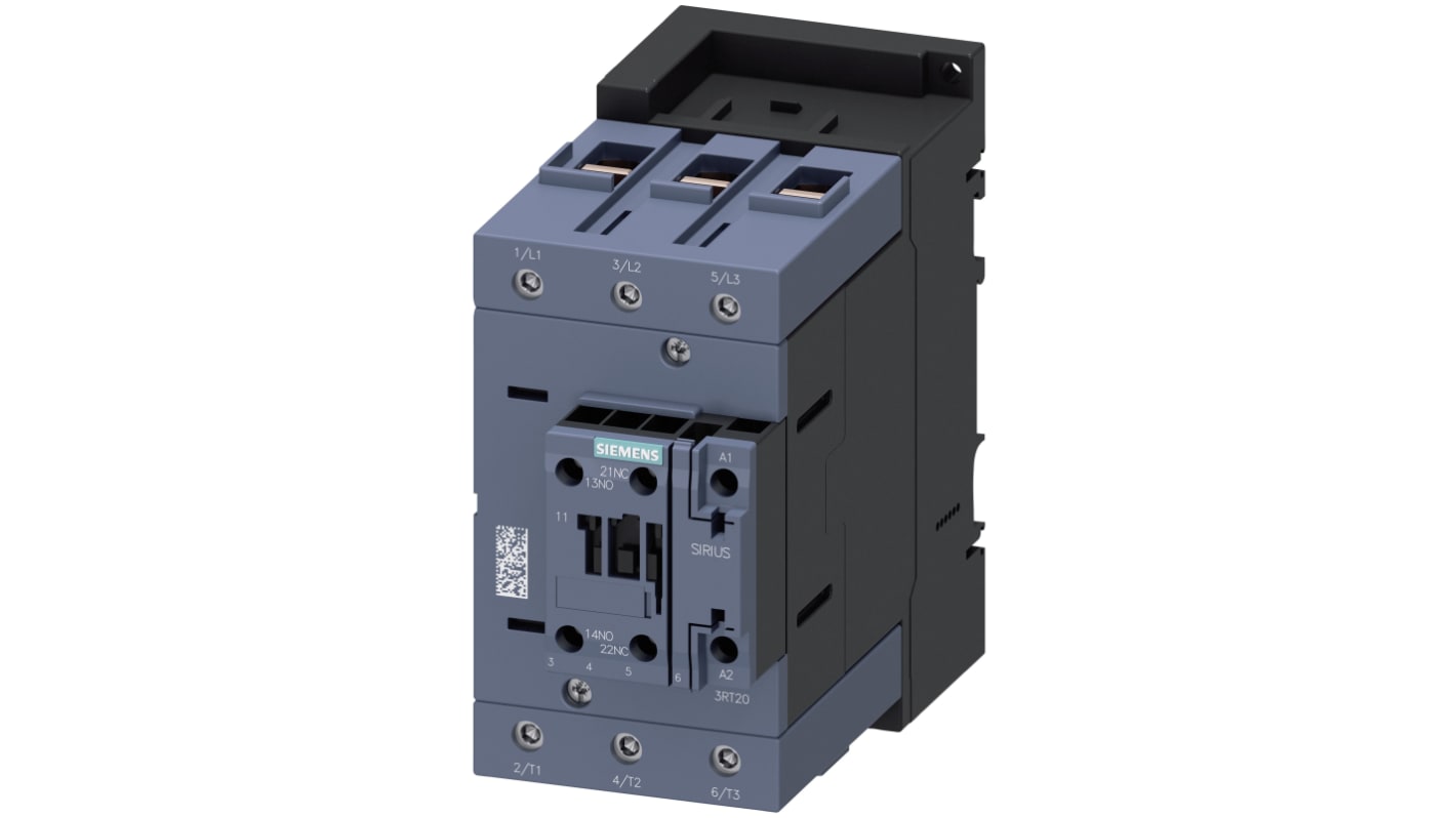 Stycznik 230 V AC Siemens styki: 3 45 kW 95 A 1NO + 1NC Szyna DIN Śruba 3RT2046-1AP00