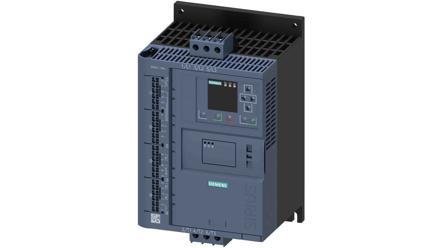 Avviatore soft-start Siemens, 3 fasi, 55 kW, 480 V c.a., IP00