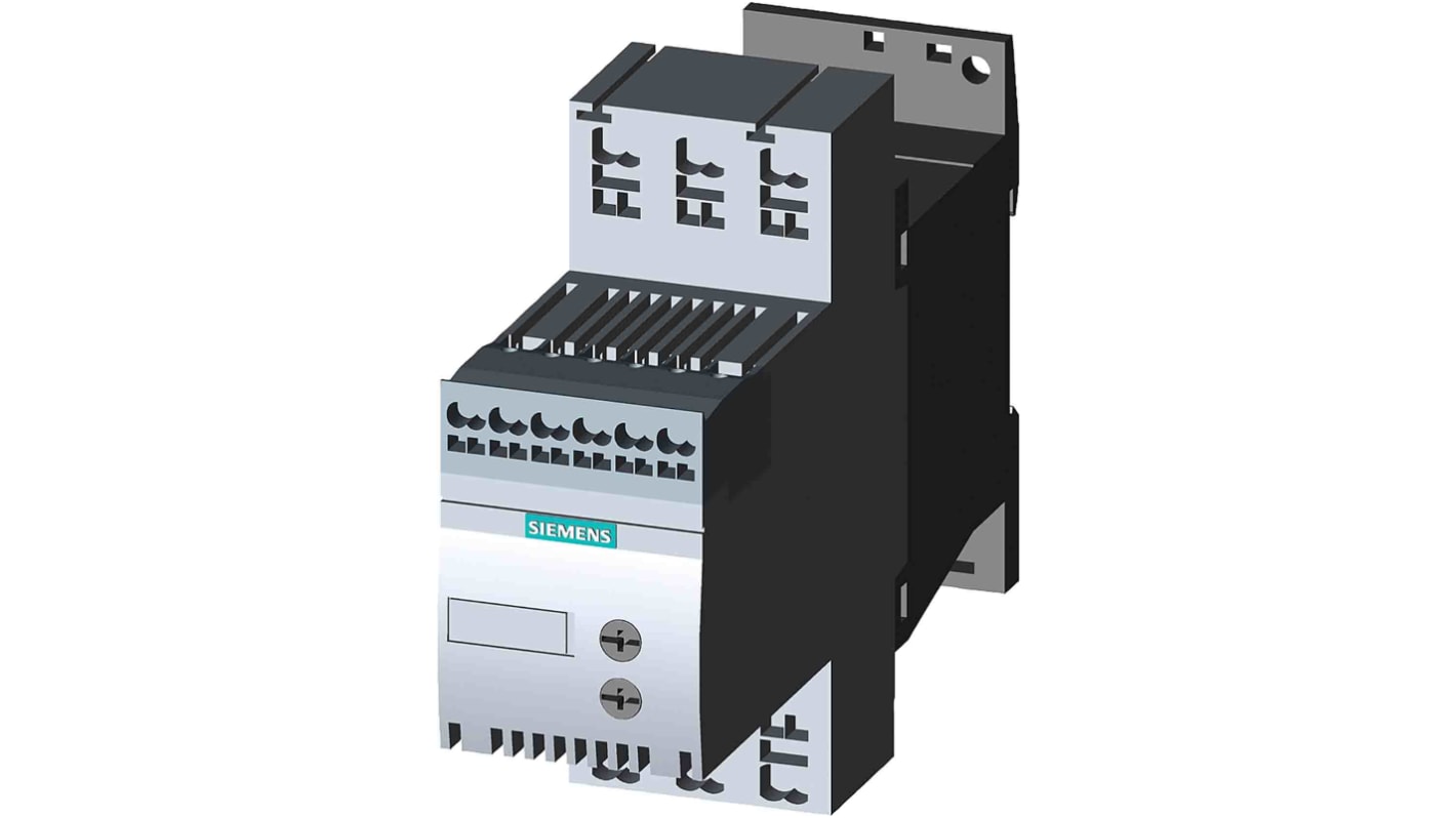 Siemens 软启动器, 3相, 22 kW, 400 V 交流, 45 A, IP00, 3RW30系列