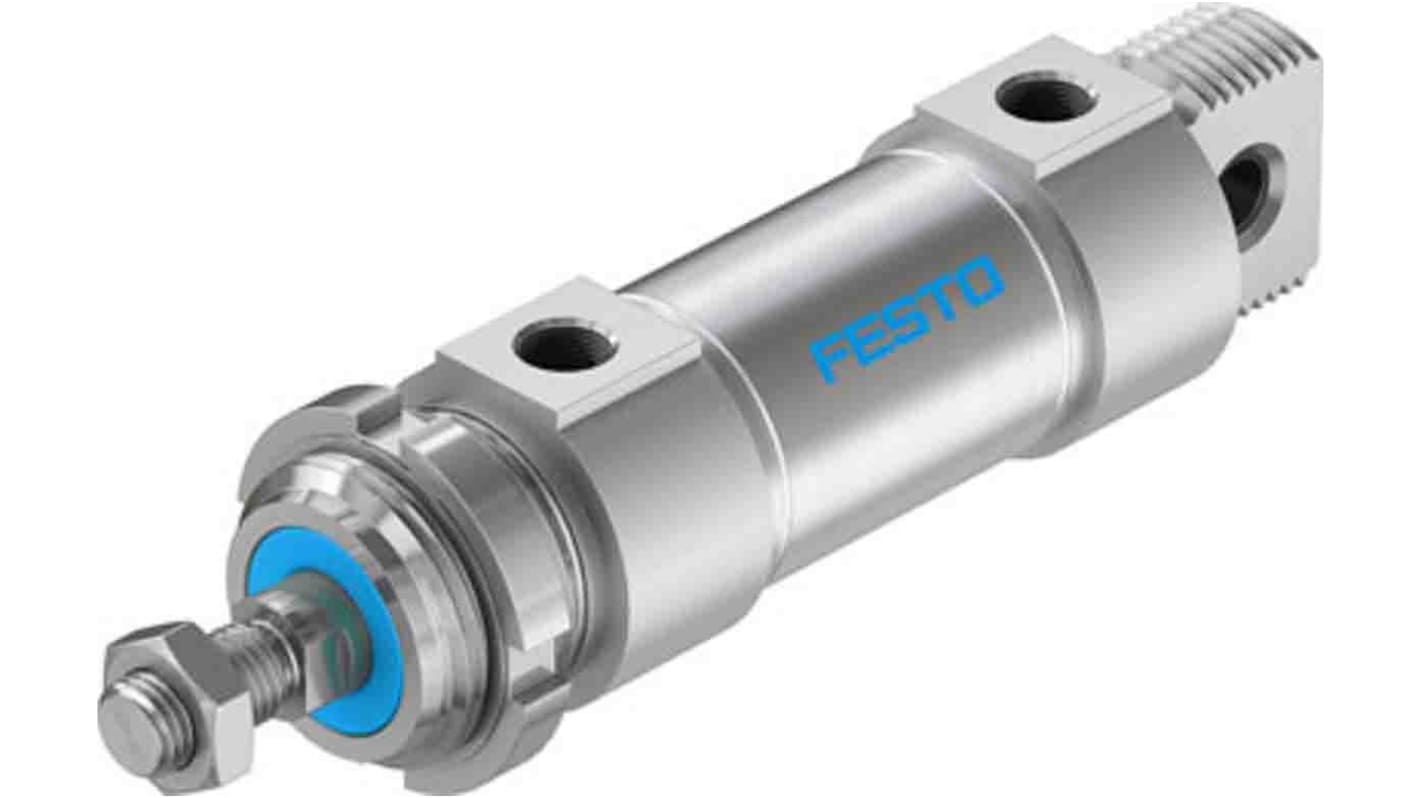 Festo 双作用活塞杆气缸, 25mm行程, 40mm孔径, DSNU系列