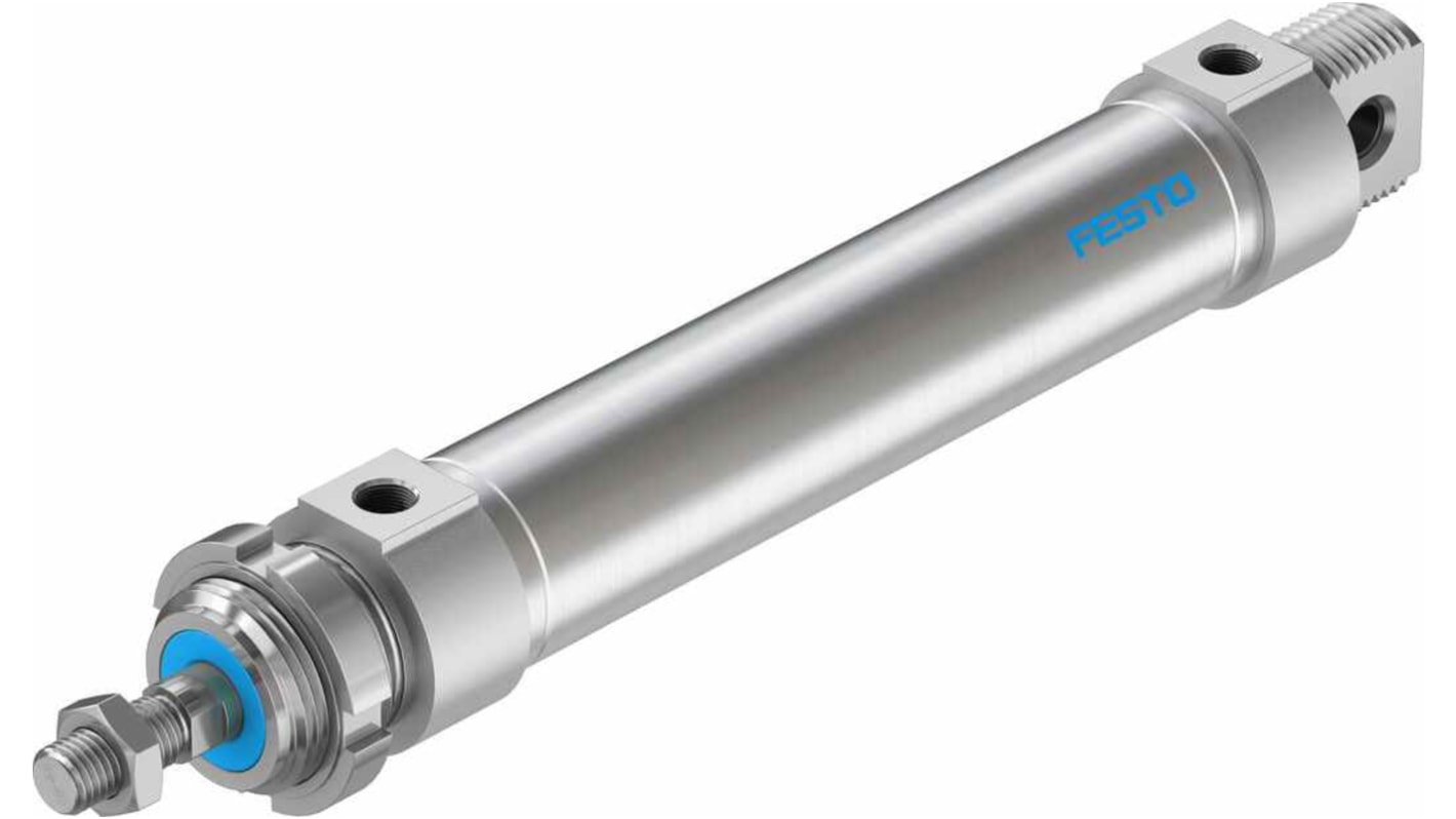 Festo Pneumatic Roundline Cylinder - 196025, 32mm Bore, 125mm Stroke, DSNU Series, Double Acting