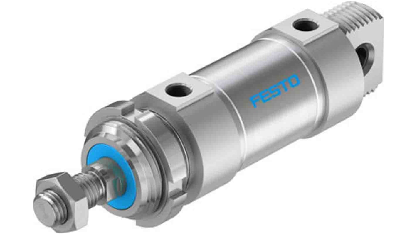 Festo Pneumatic Piston Rod Cylinder - 196000, 50mm Bore, 25mm Stroke, DSNU Series, Double Acting