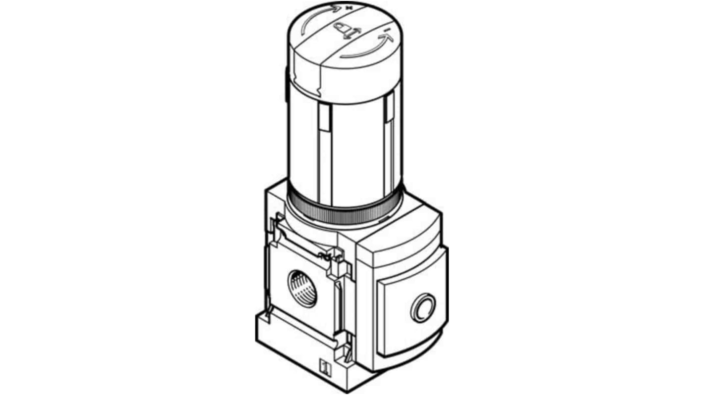 Regolatore pneumatico Festo serie MS, attacco G 1/2, 0.3bar → 7bar