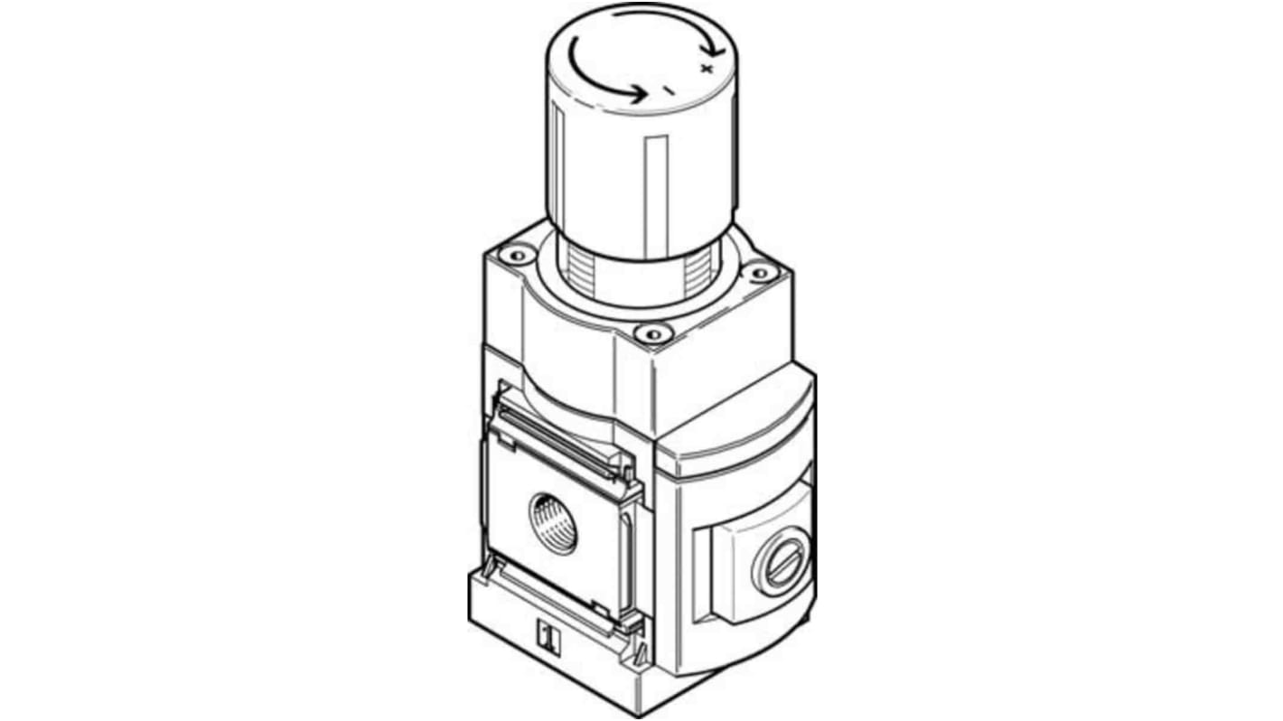 Regolatore pneumatico Festo serie MS, attacco G 1/2, 0.05bar → 2.5bar