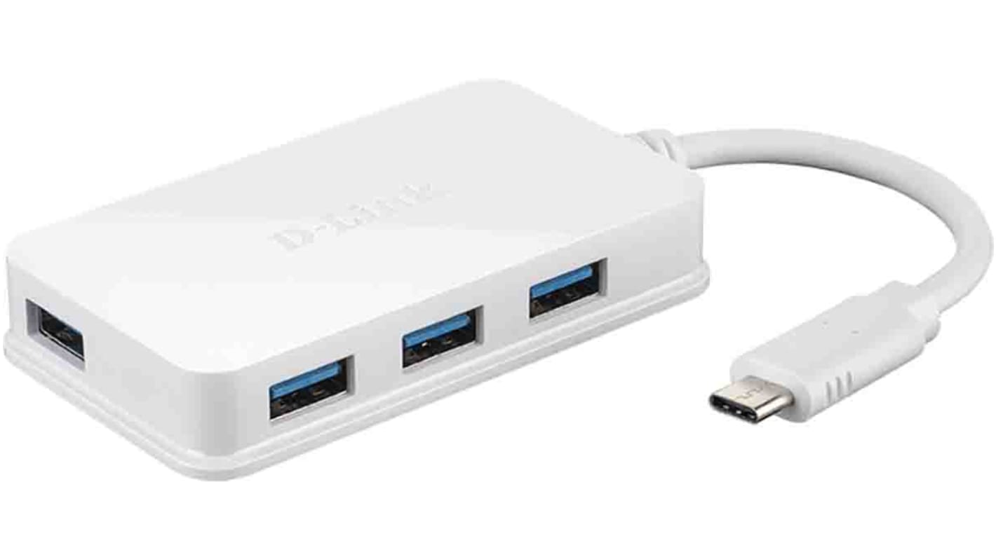 D-Link 4 Port  Hub, USB Powered, 87.5 x 50.0 x 15.0mm