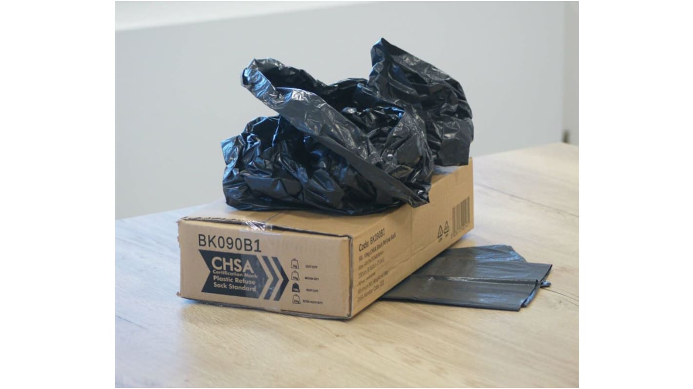 90L 12kg CHSA Black Refuse Sack