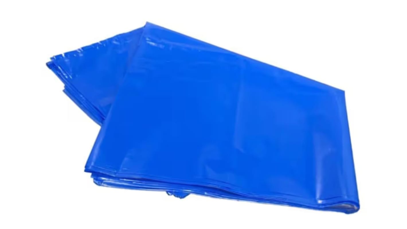 Cromwell Polythene Blue Polythene Refuse Sack, 90L Capacity, 22μm Thickness, 200 per Package