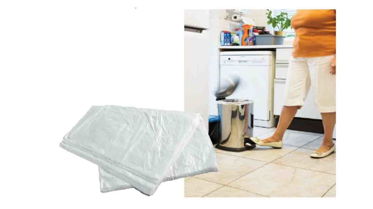 30L White Square Pedal Bin Liner
