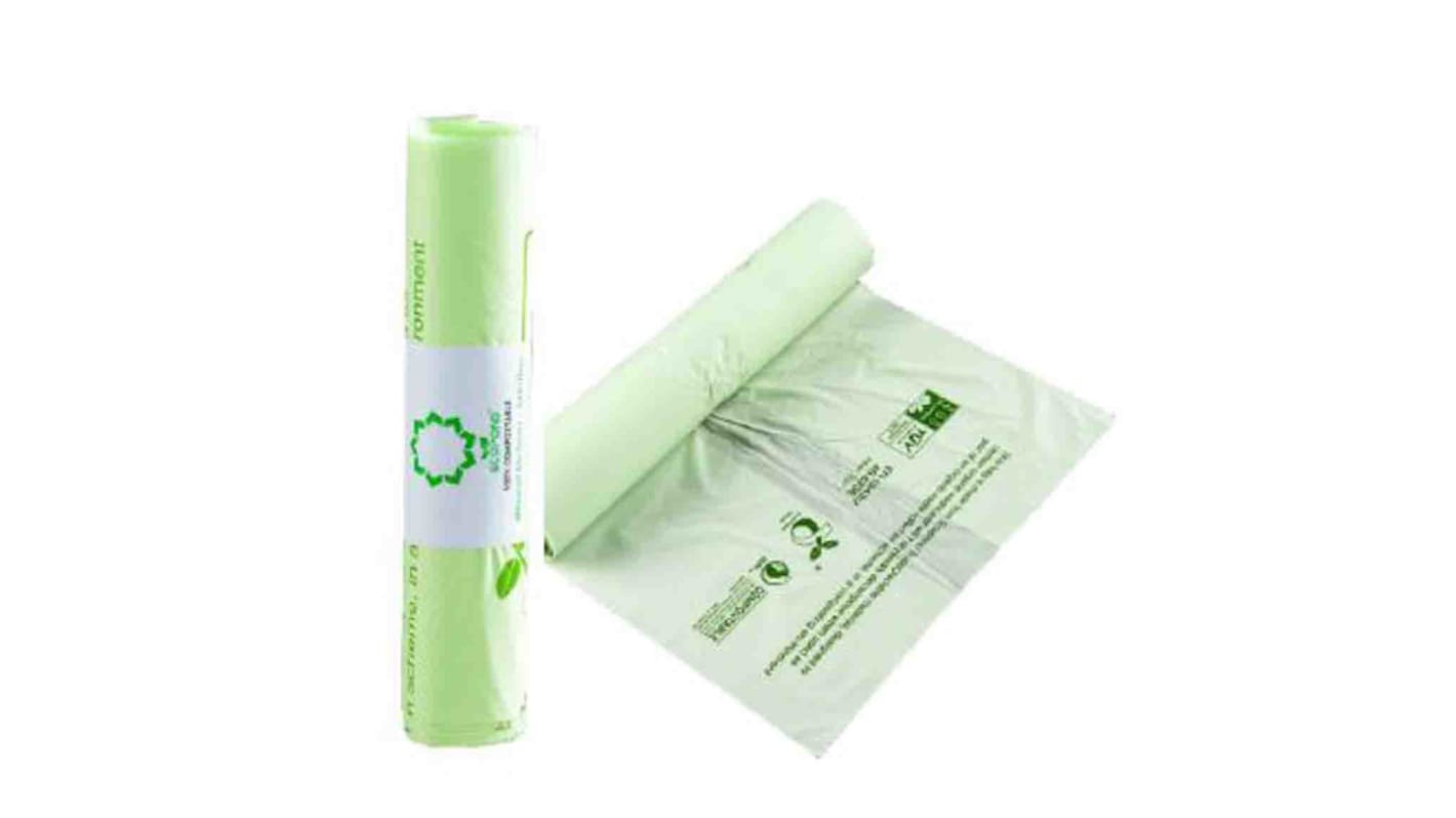 Cromwell Polythene Green Polythene Bin Bag, 7L Capacity, 2080 per Package