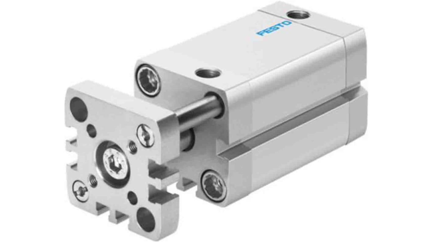 Festo Pneumatic Compact Cylinder - 577208, 20mm Bore, 10mm Stroke, ADNGF Series, Double Acting