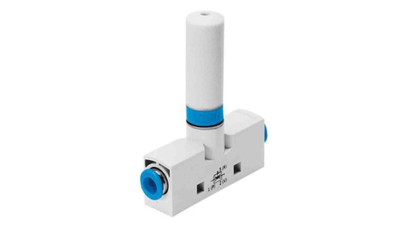 Pompa per vuoto Festo VN-05-M-T3-PQ2-VQ2-RO1, Ø ugello 0.45mm, pressione vuoto max 6bar, aspirazione max 6.1L/min,