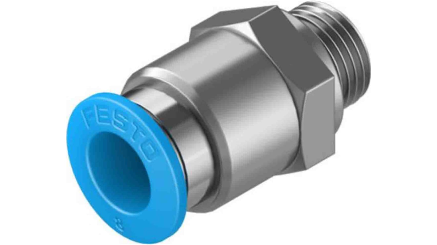 Adaptateur droit fileté Festo vers Enfichable, 8 mm G 1/8 Mâle