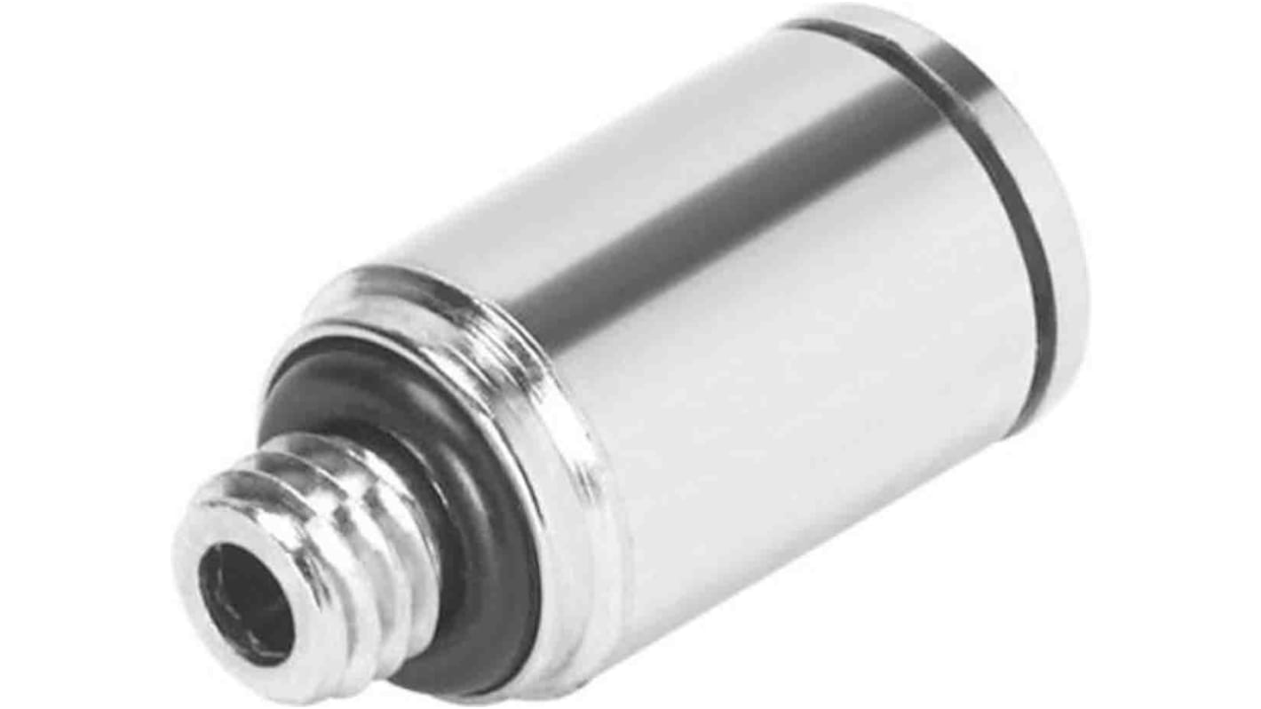 Festo 558658 M5-Außengewinde x 6-mm-Steckanschluss Gerader Gewindeadapter, Gewinde-zu-Rohr