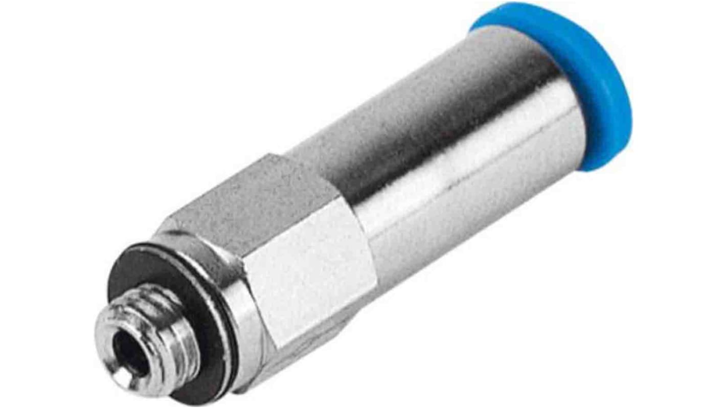 Festo Straight Threaded Adaptor, M5 Male to Push In 6 mm, Threaded-to-Tube Connection Style, 153292