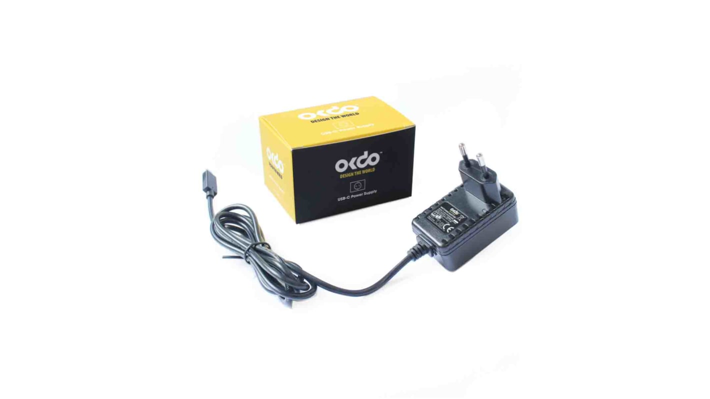 Okdo Raspberry Pi Power Supply, USB Type C with EU Plug Type, 1.5m