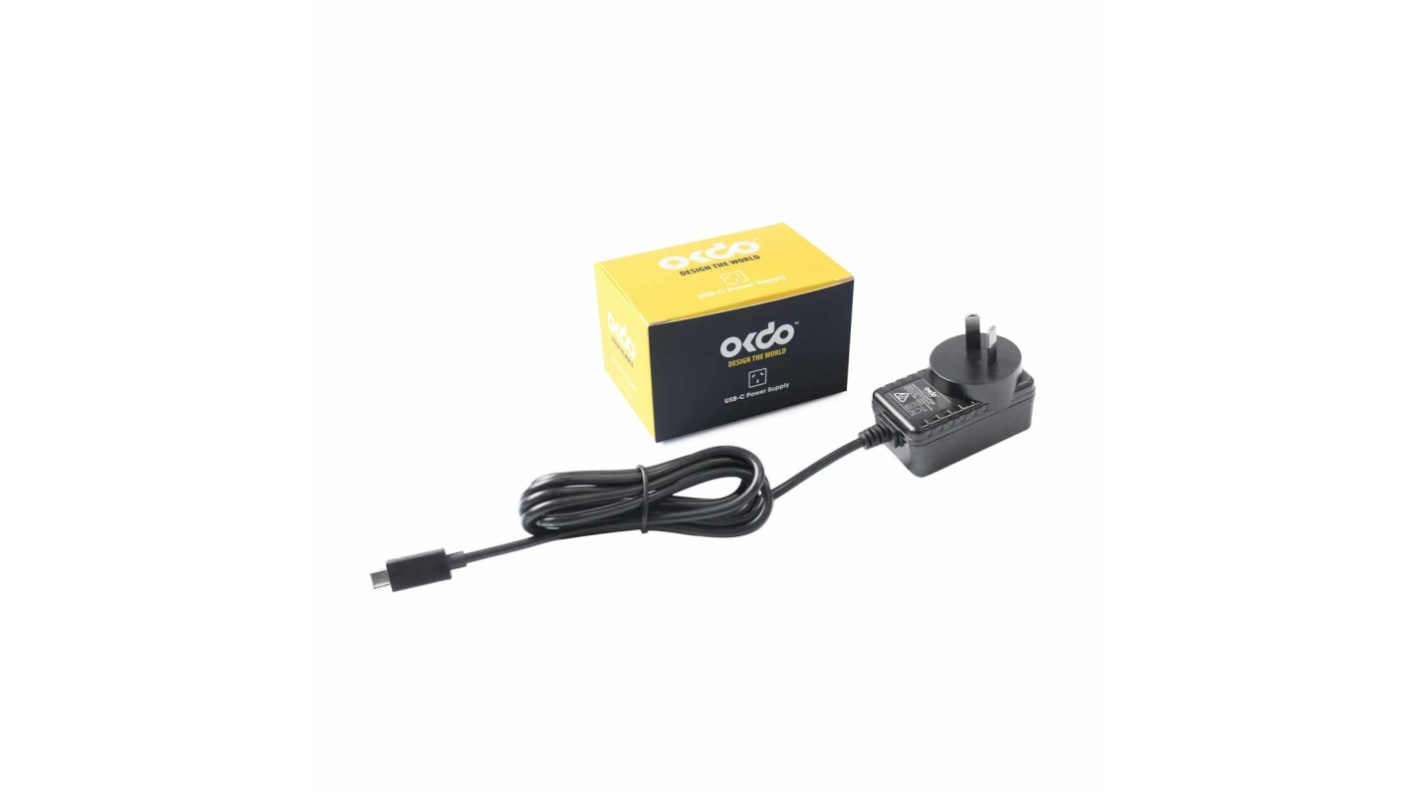 Okdo Raspberry Pi Power Supply, USB Type C with AUS Plug Type, 1.5m