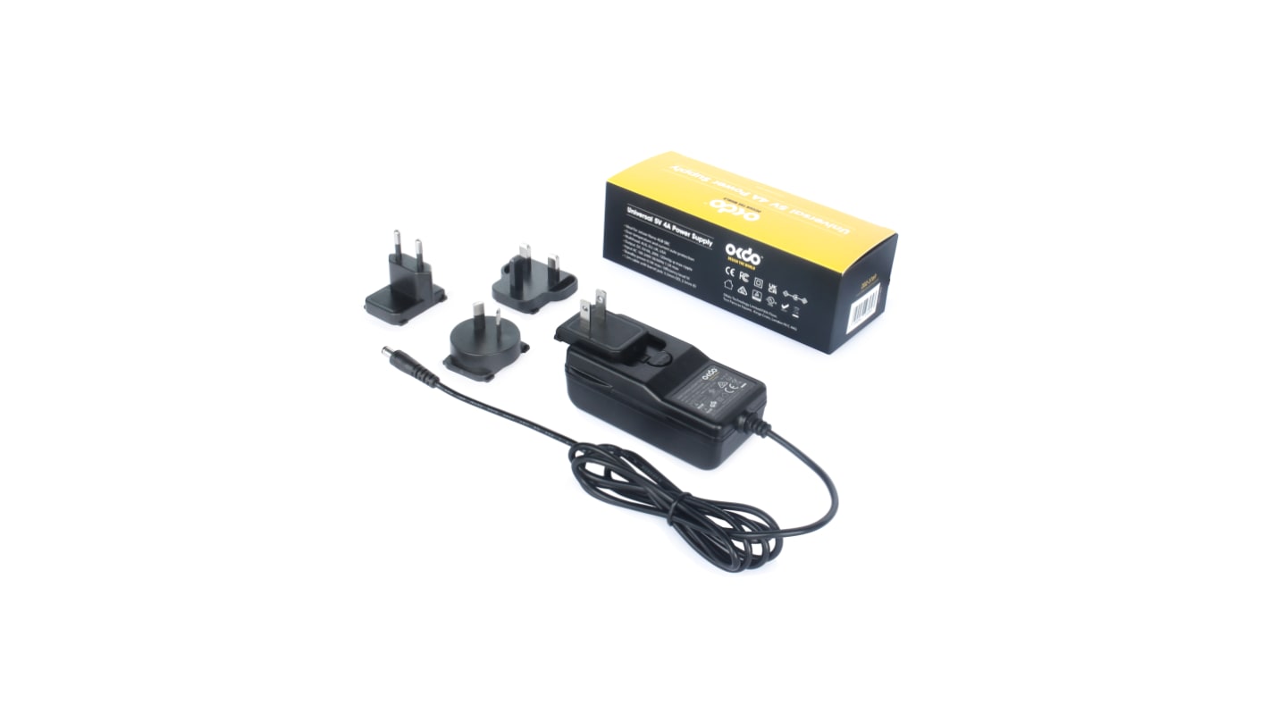 Okdo Plug-In AC/DC Adapter 5V dc Output, 4A Output