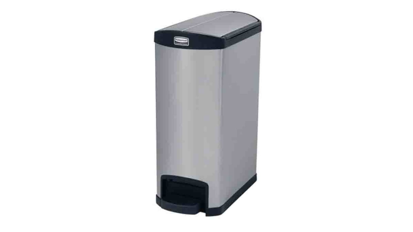 Bidone spazzatura Slim Jim Nero Rubbermaid Commercial Products, in Acciaio galvanizzato, da 50L