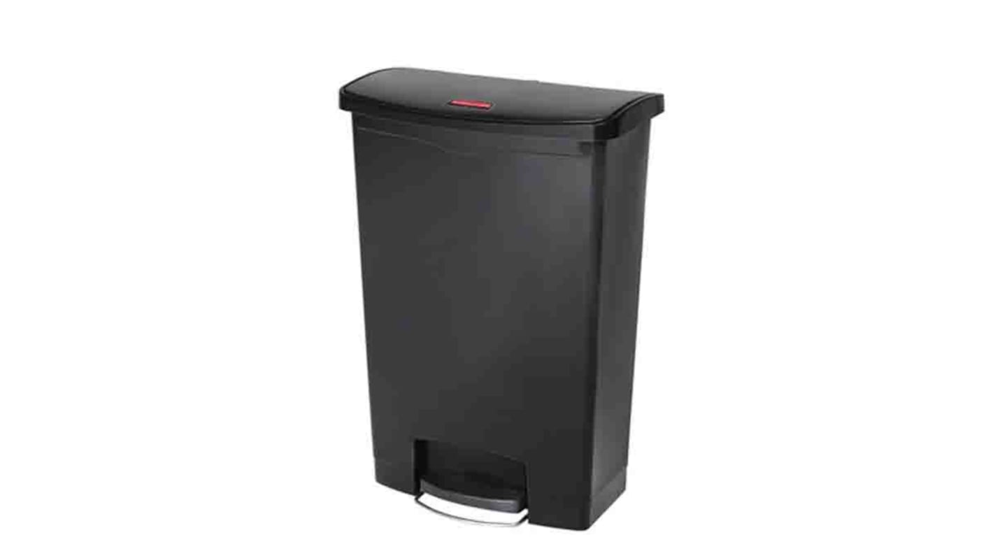 Rubbermaid Commercial Products Slim Jim 90L Black Pedal Waste Bin