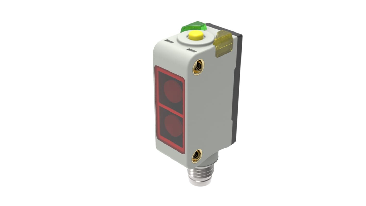 Fotocélula rectangular RS PRO Haz pasante, alcance 10 m, salida PNP NONC, Conector M8, IP67