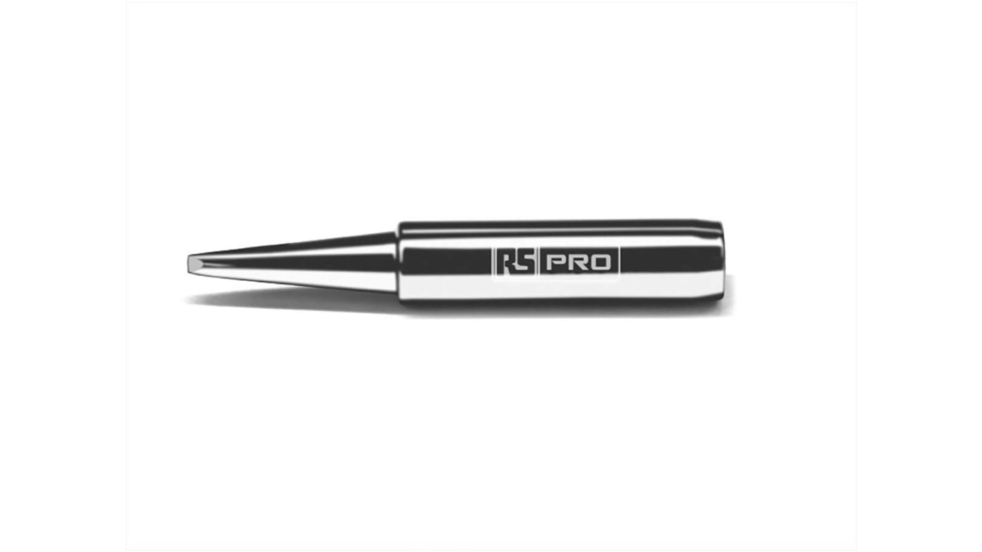 RS PRO 1.6 mm Straight Chisel Soldering Iron Tip for use with RS PRO Soldering Irons & Stations