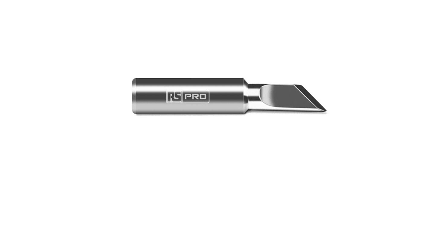 RS PRO 4 mm Straight Knife Soldering Iron Tip for use with RS PRO Soldering Irons