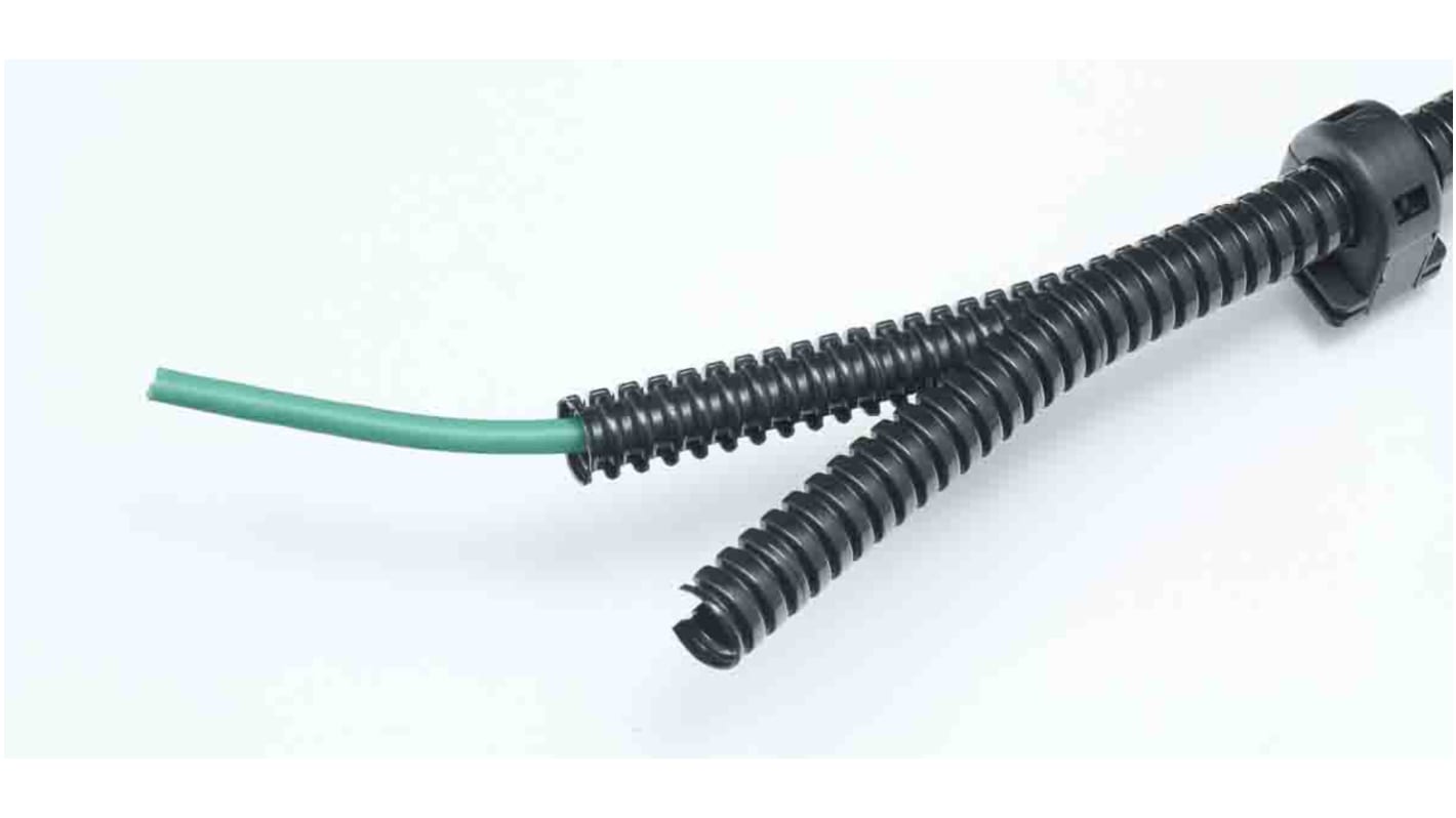 Flexicon Fixed Fitting, Conduit Fitting, 21mm Nominal Size, M20, Nylon 66, Black IP40 rating