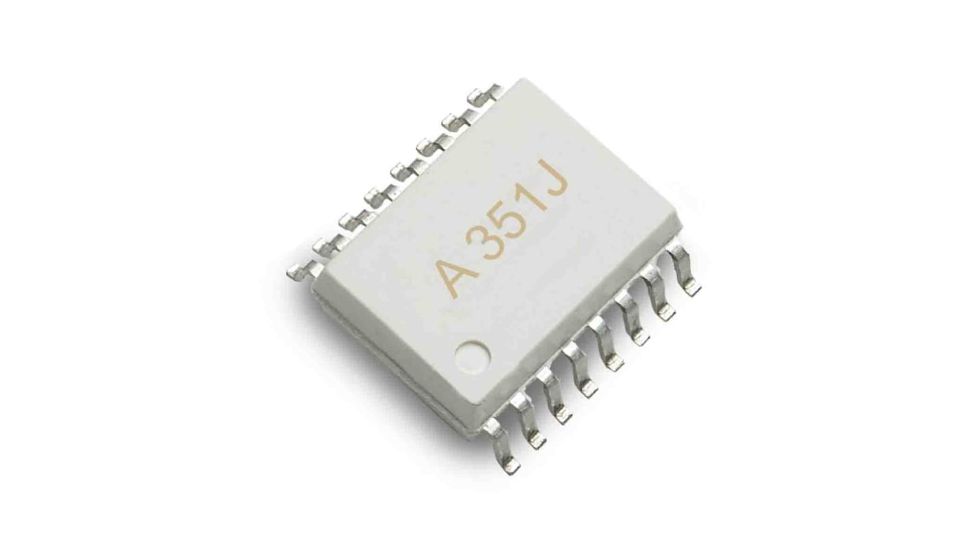 Broadcom, ACPL-351J-000E IGBT, MOSFET Output Optocoupler, Surface Mount, 16-Pin SO