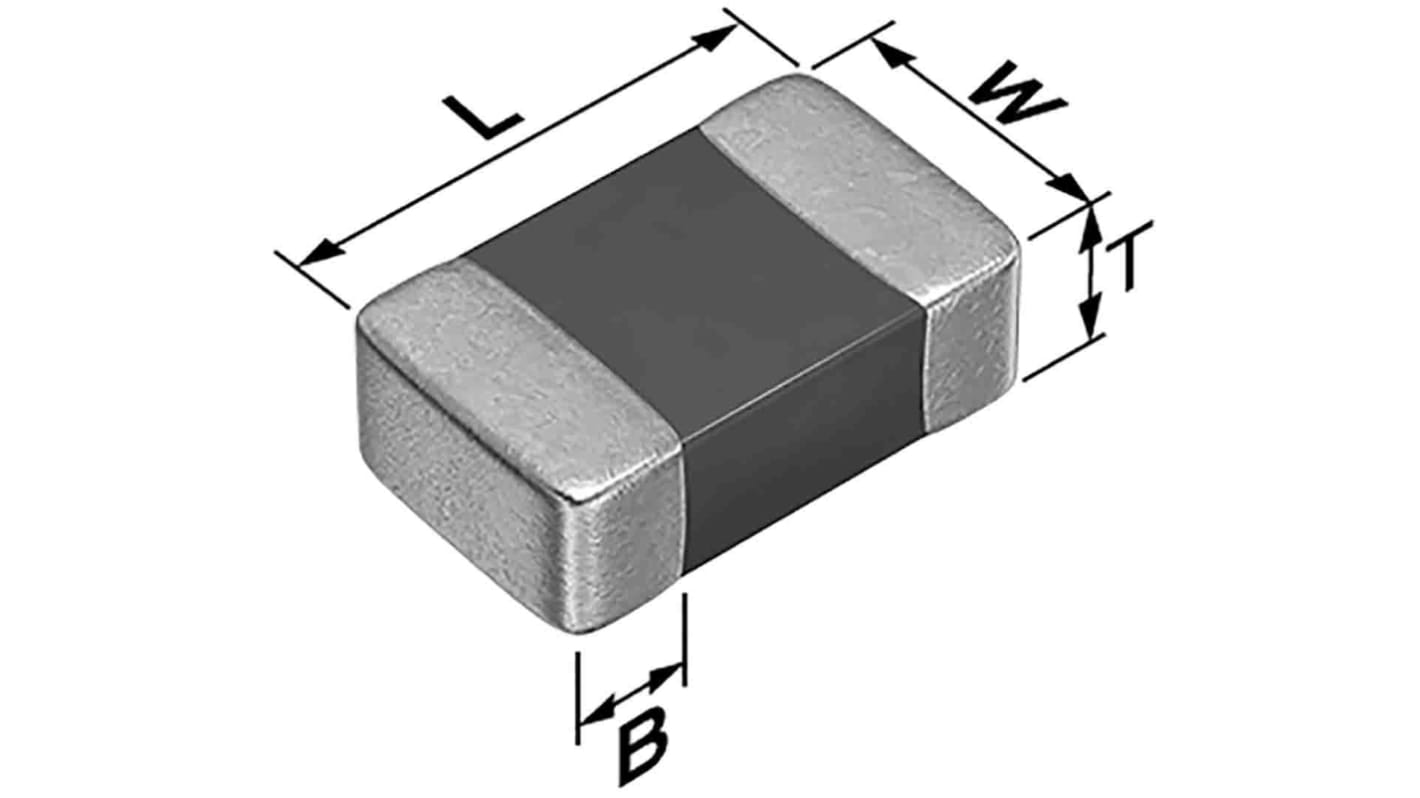 TDK NTC Thermistor, NTC Type, 0603 (1608M), 1.6 x 0.8 x 0.8mm