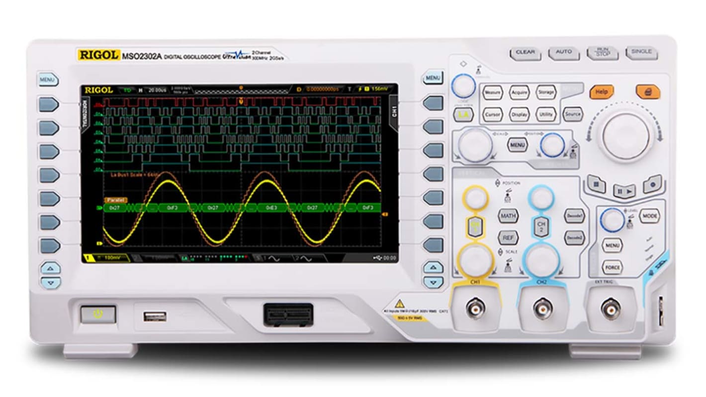 RIGOL, ミックスドシグナル, ベンチ オシロスコープ, 300MHz 2アナログチャネル 16デジタルチャネル