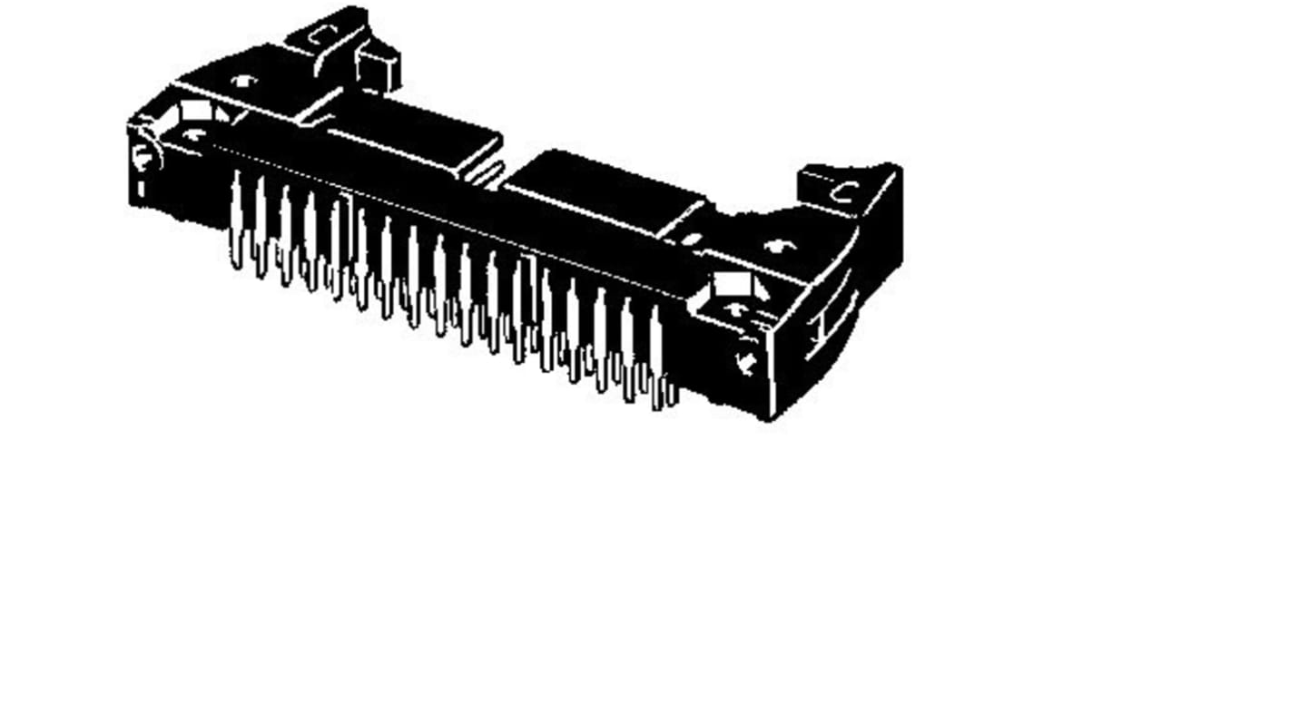 Omron 10-Way Connector Plug for  Through Hole Mount, 2-Row