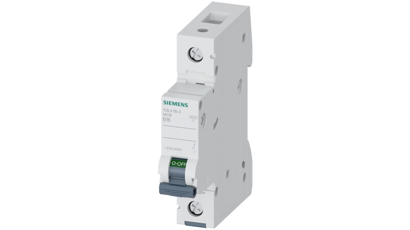Interruttore magnetotermico Siemens, 1P 16A 10 kA, Tipo B