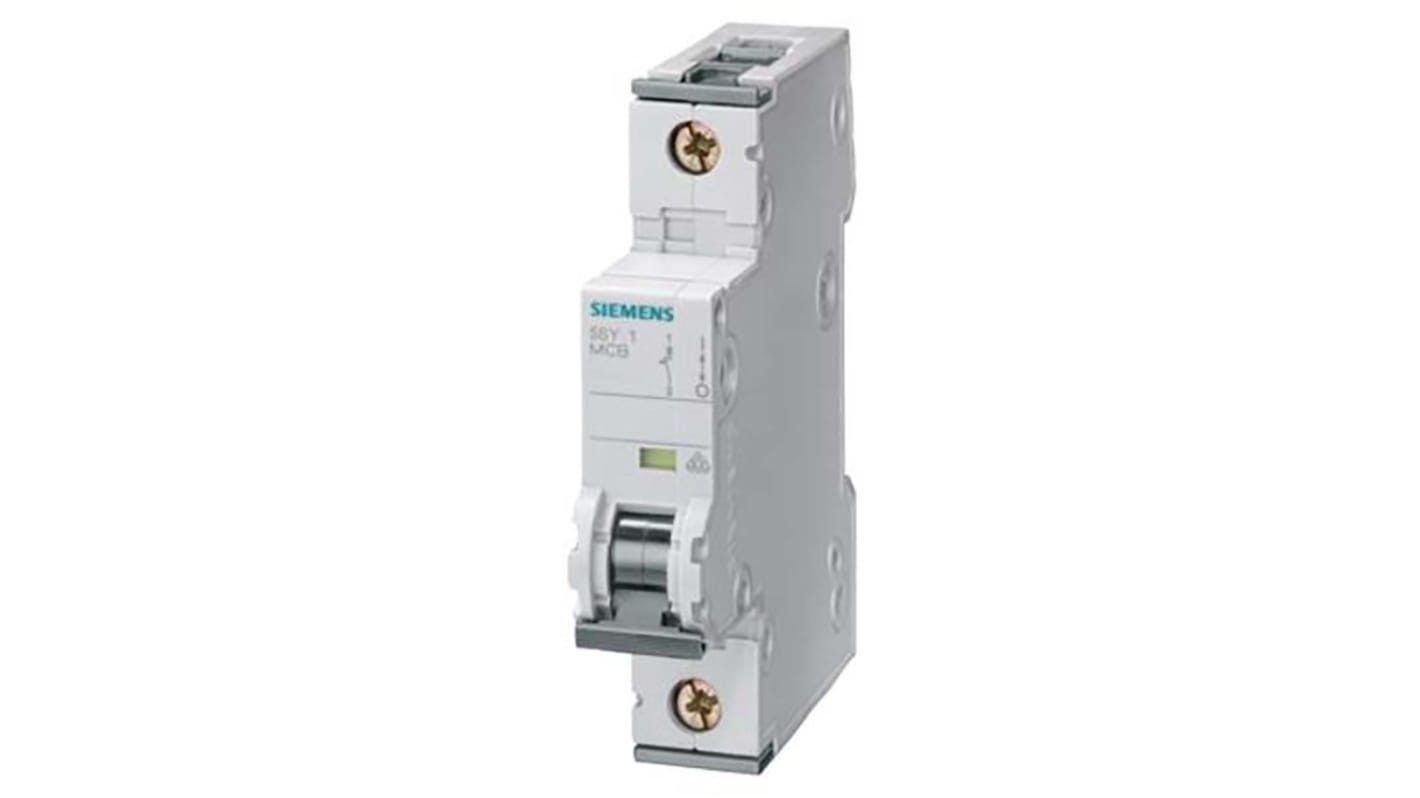 Disjoncteur Siemens 5SY4 1P, 6A, pouvoir de coupure 10 kA, montage rail DIN