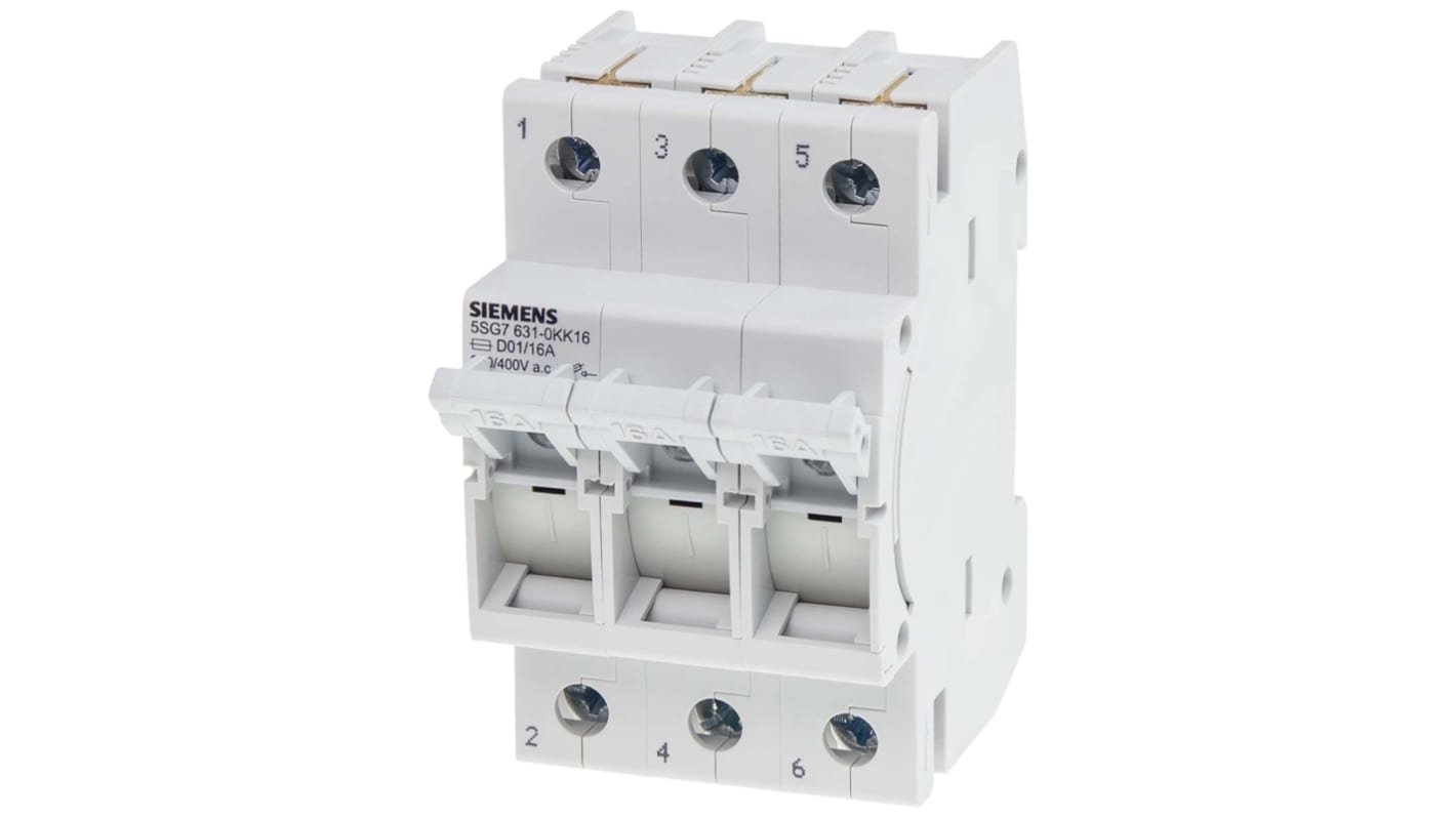 Siemens Fuse Switch Disconnector, 3 Pole, 16A Max Current, 16A Fuse Current