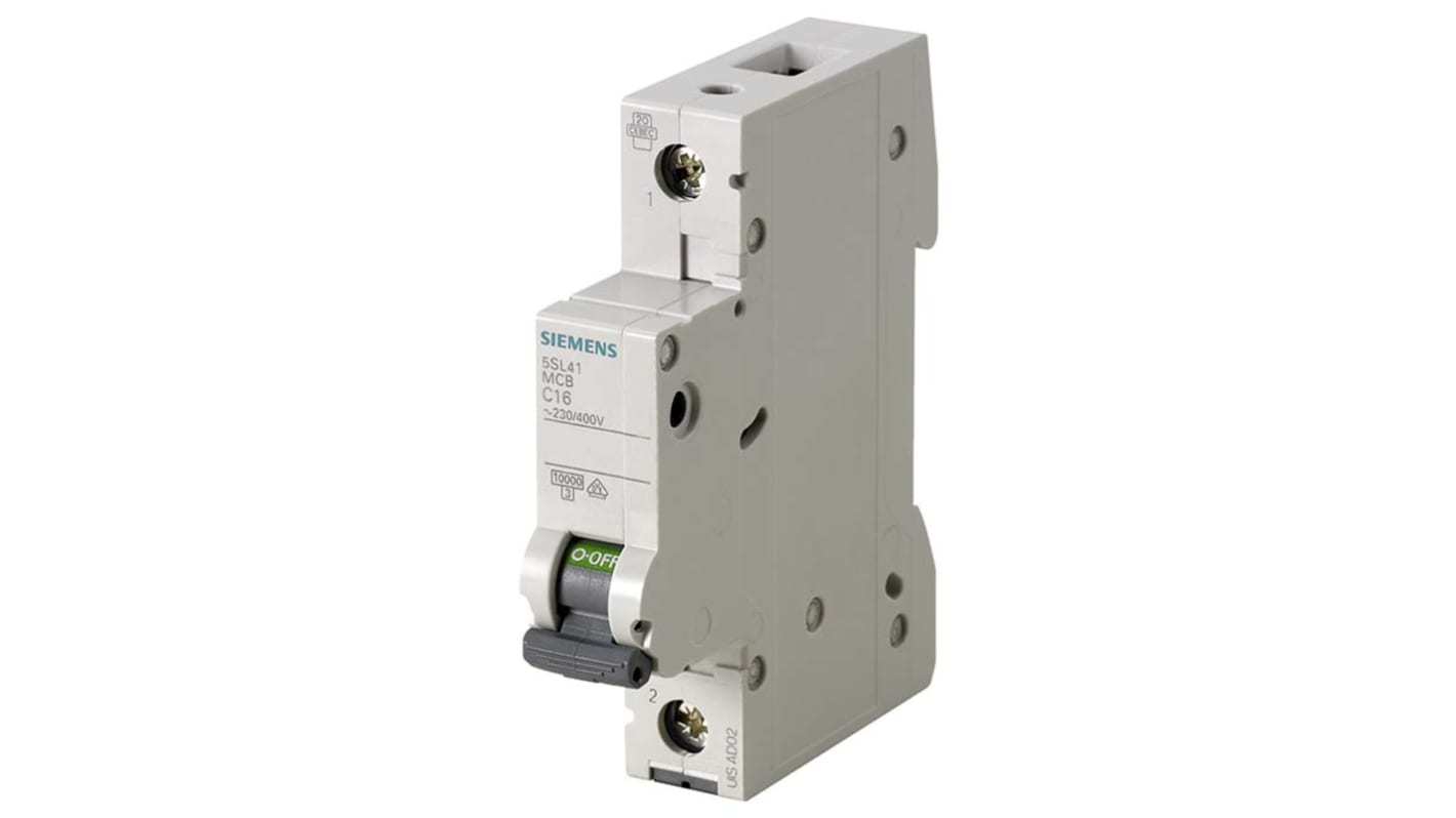 Siemens SENTRON 5SL4 MCB, 1P, 4A Curve C, 10 kA Breaking Capacity